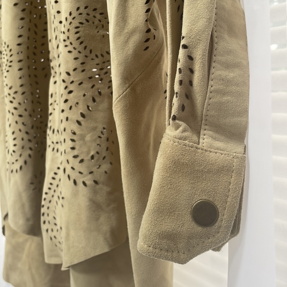 Free People Arabesane Suede Shirt Medium $795.00 By Mes Demoiselles - Picture 6 of 12